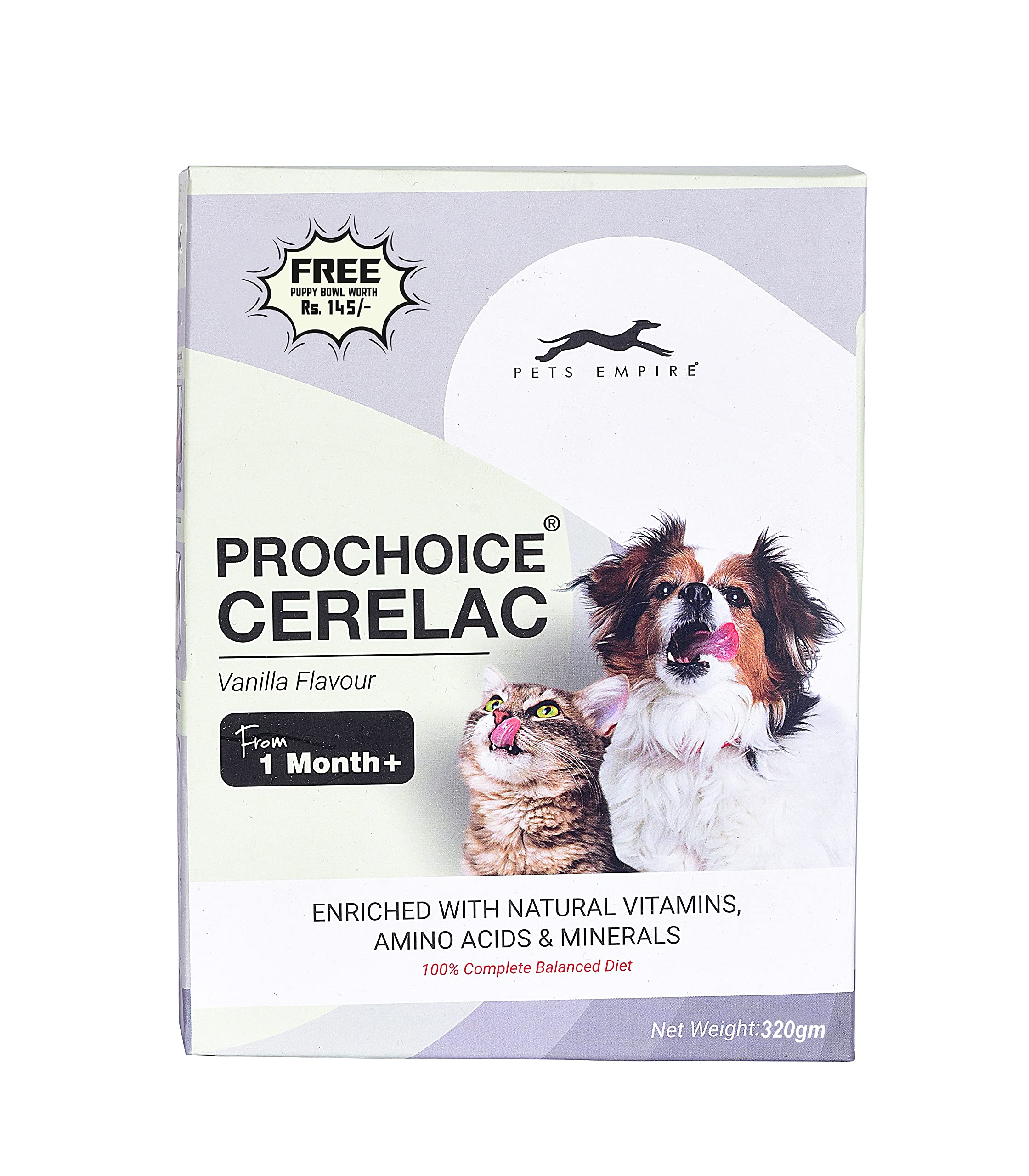 Pets Empire Prochoice Puppy Cerelac (320 g) - Keeps Digestive System Healthy, (Vanilla Flavour, Pack of 2)
