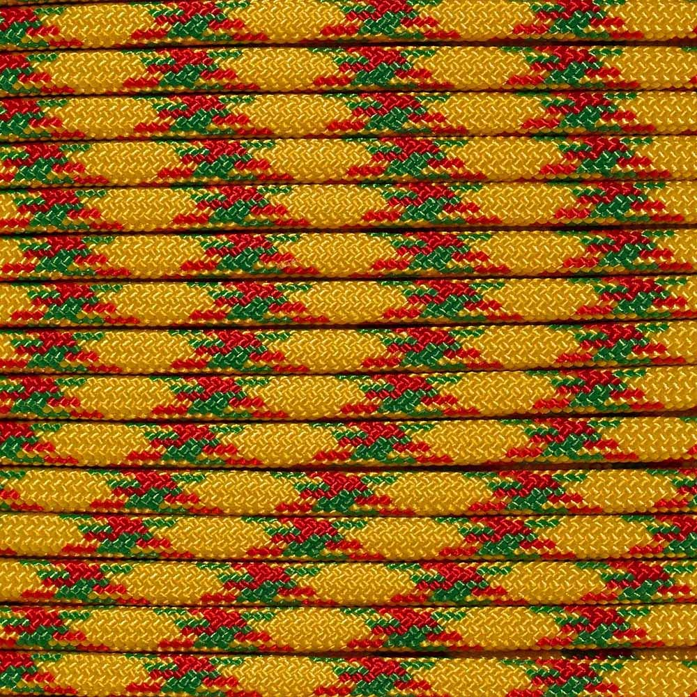 PARACORD PLANET 550 Type III 7 Strand Paracord – 100% Nylon Core – 550-Pound Tensile Strength - Utility Cord – Tie-Downs, Camping, Crafting, Survival (Rasta, 1000 Foot Spool)