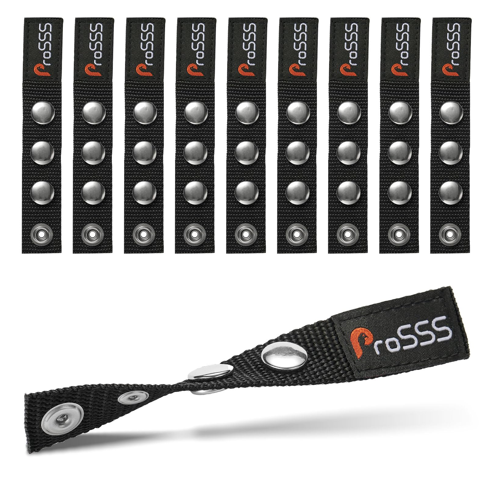 ProSSS Boat Cover 304 Steel Snap Extender for Boat Canvas, Extension Sizes 1"~3", 10 Piece Set