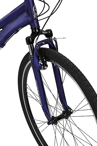 Vista 13 de Schwinn Bicicleta híbrida Network 1, 700c Bicicleta para hombre y mujer, Bicicleta híbrida de 21 velocidades, Marco de aluminio, Horquilla