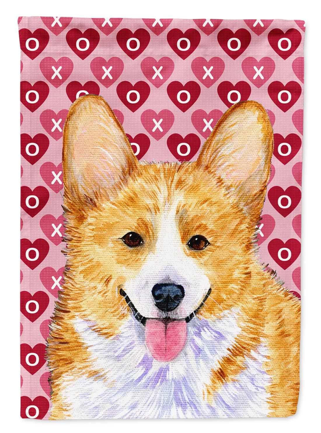 Drapeau Corgi Saint-Valentin pour décorer le jardin de votre maison en hiver