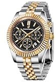 Pagani Design Chronograph Watches for Men&comma; 40MM Luxury Business Dress Wristwatch&comma; Japan VD53 Movement&comma; Date&comma; Gold