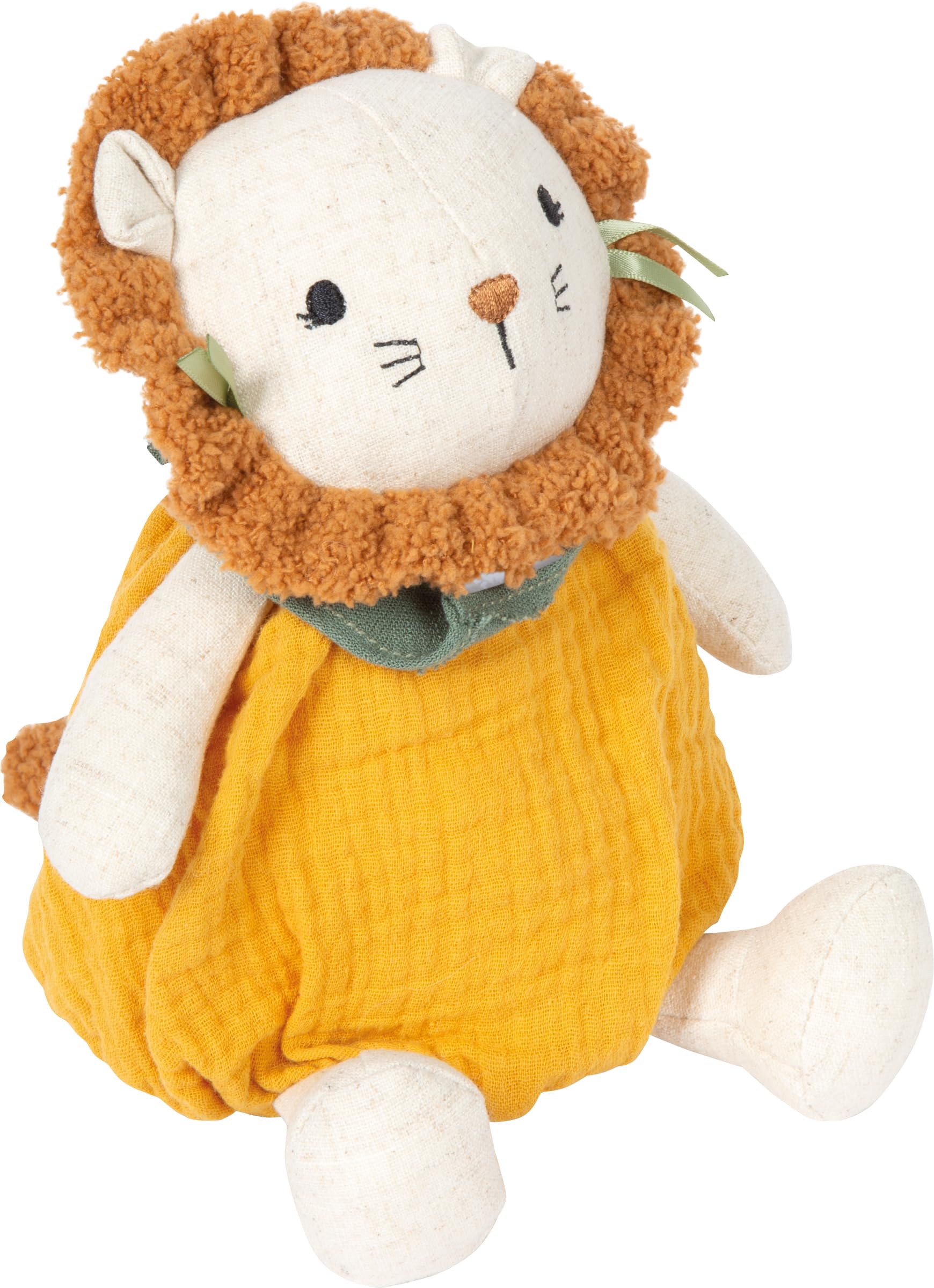 small foot babies’ toy cuddly animal "Little Lion", lion as a cuddly muslin fabric animal with a soft, stuffed body, for babies, 12776