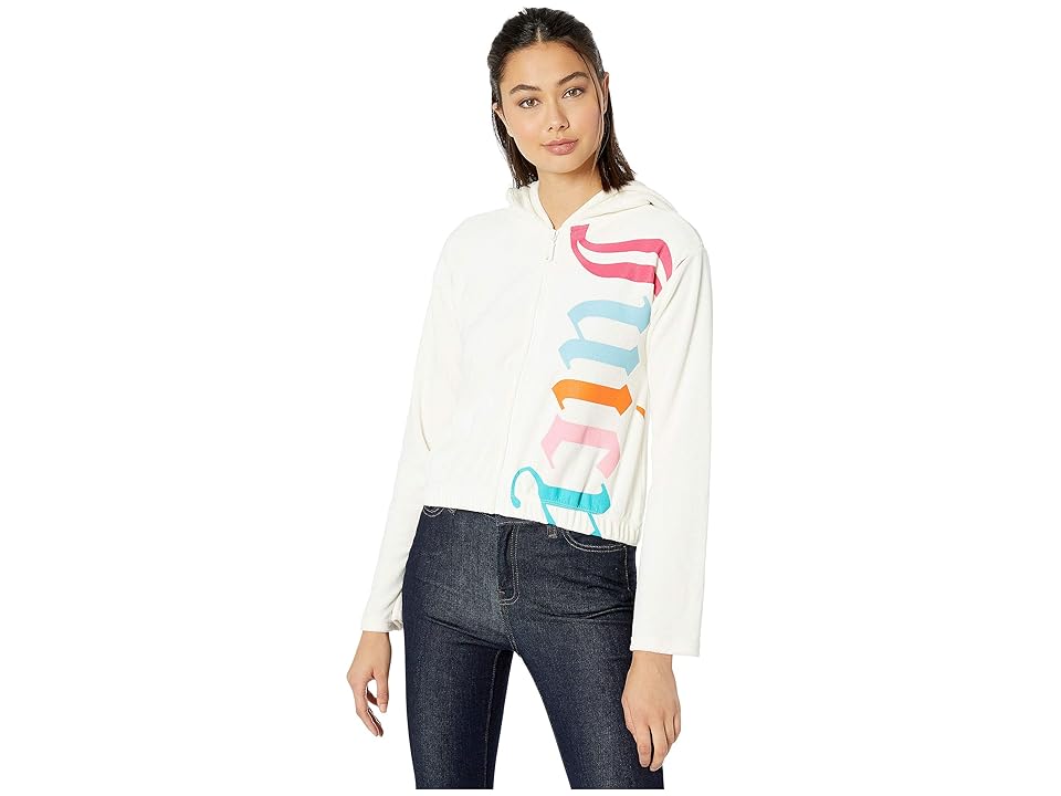 

Juicy Couture Gothic Juicy Microterry Logo Track Jacket (Angel) Women's Coat, Multi