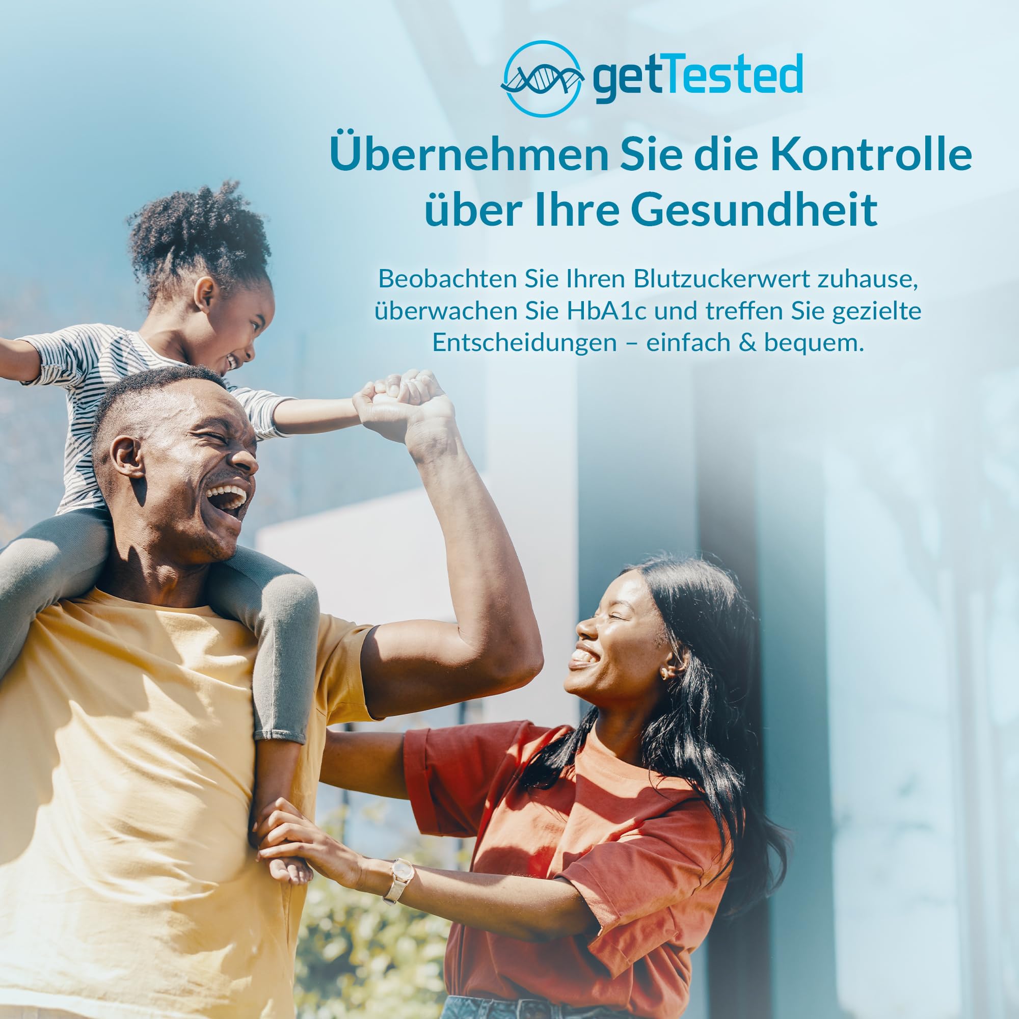 GetTested HbA1c Diabetes Schnelltest | Blutbasierte Auswertung von HbA1c-Markern, qualitative Interpretation nach Anleitung