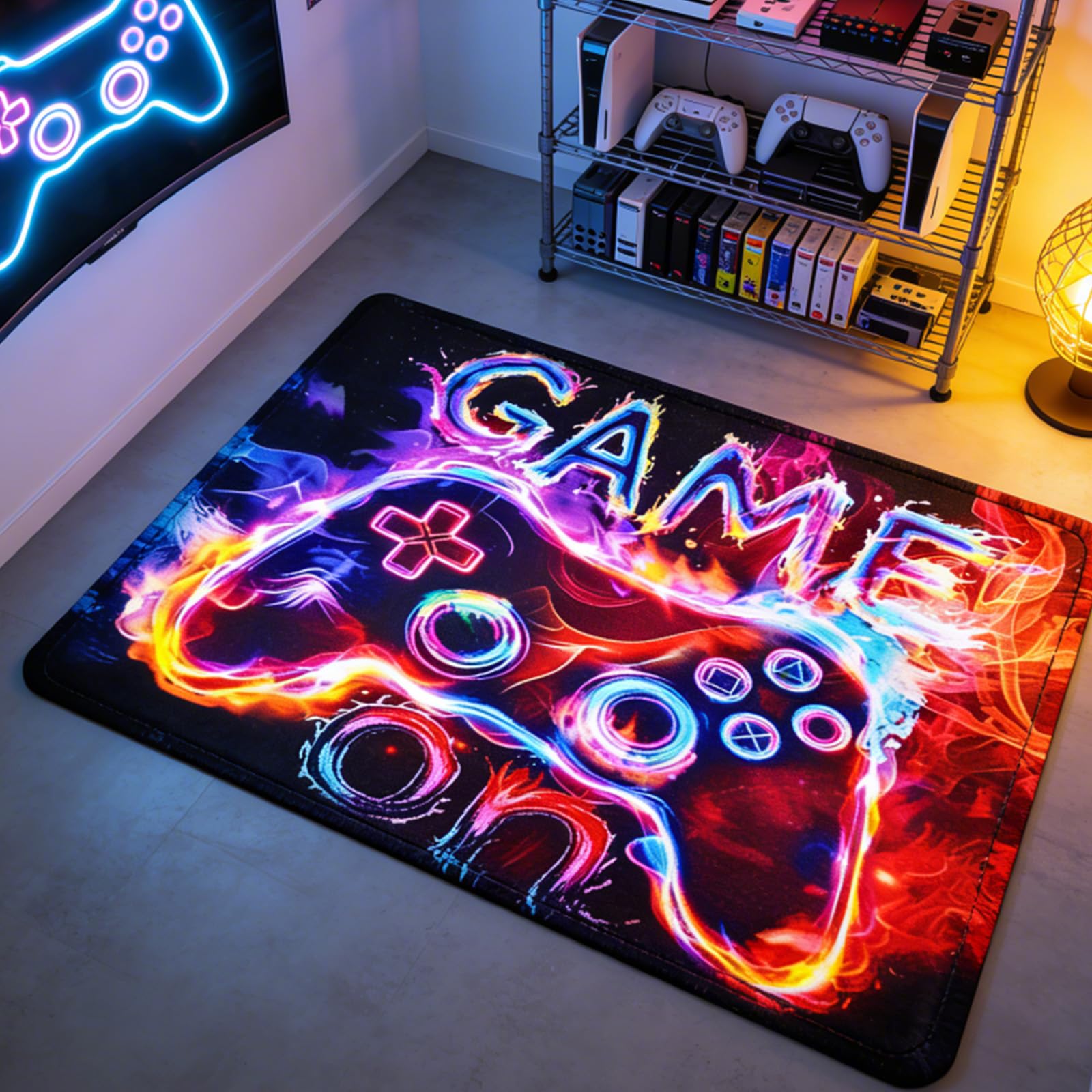 Tapis de console de jeu fluo pour transformer votre salon en gaming room