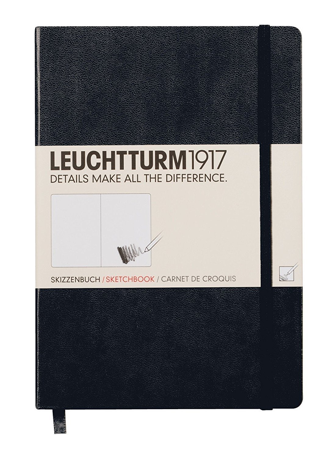 Leuchtturm Hardcover Medium A5 Sketchbook [Black]