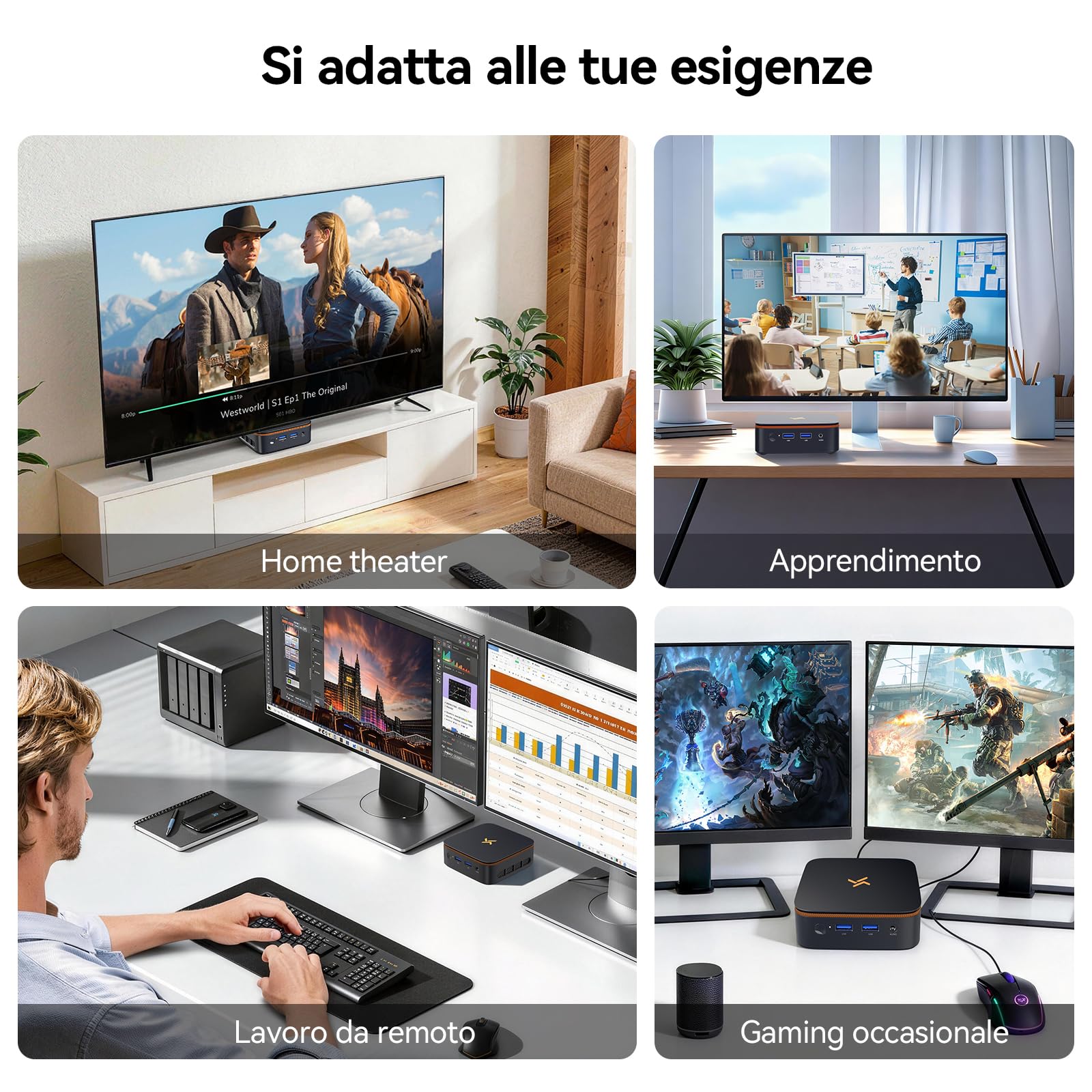 Huidun 2026 H50 Mini PC Win 11 Pro, AMD Ryzen 3300U, 8GB RAM 256GB SSD, Doppio 4K@60Hz HDMI+DP, WiFi 5/BT 4.2, Mini Desktop Computer per Casa, Ufficio e Salotto,Garanzia di 3 anni