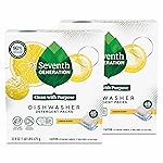 Seventh Generation Dishwasher Detergent Packs Lemon scent 2 Pack for sparkling dishes Dishwasher tabs 45 count