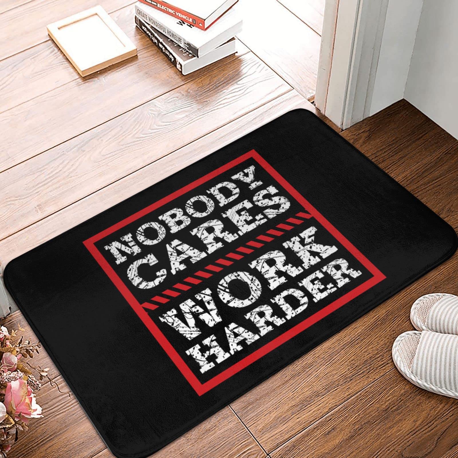 Tapis de porte d'entrée extérieur drôles COTECI 65x90 cm paillasson antidérapant et grattant