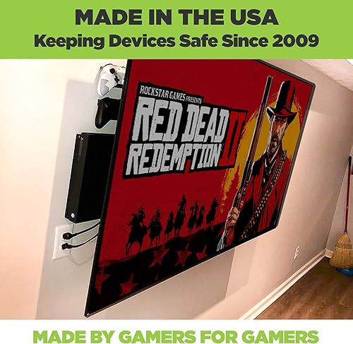 Miniatura 7 de HIDEit Mounts X1X Bundle, Wall Mounts for Xbox One X and Controllers, Steel Mounts for Xbox One X and Two Controller Mounts to Safely Store Your