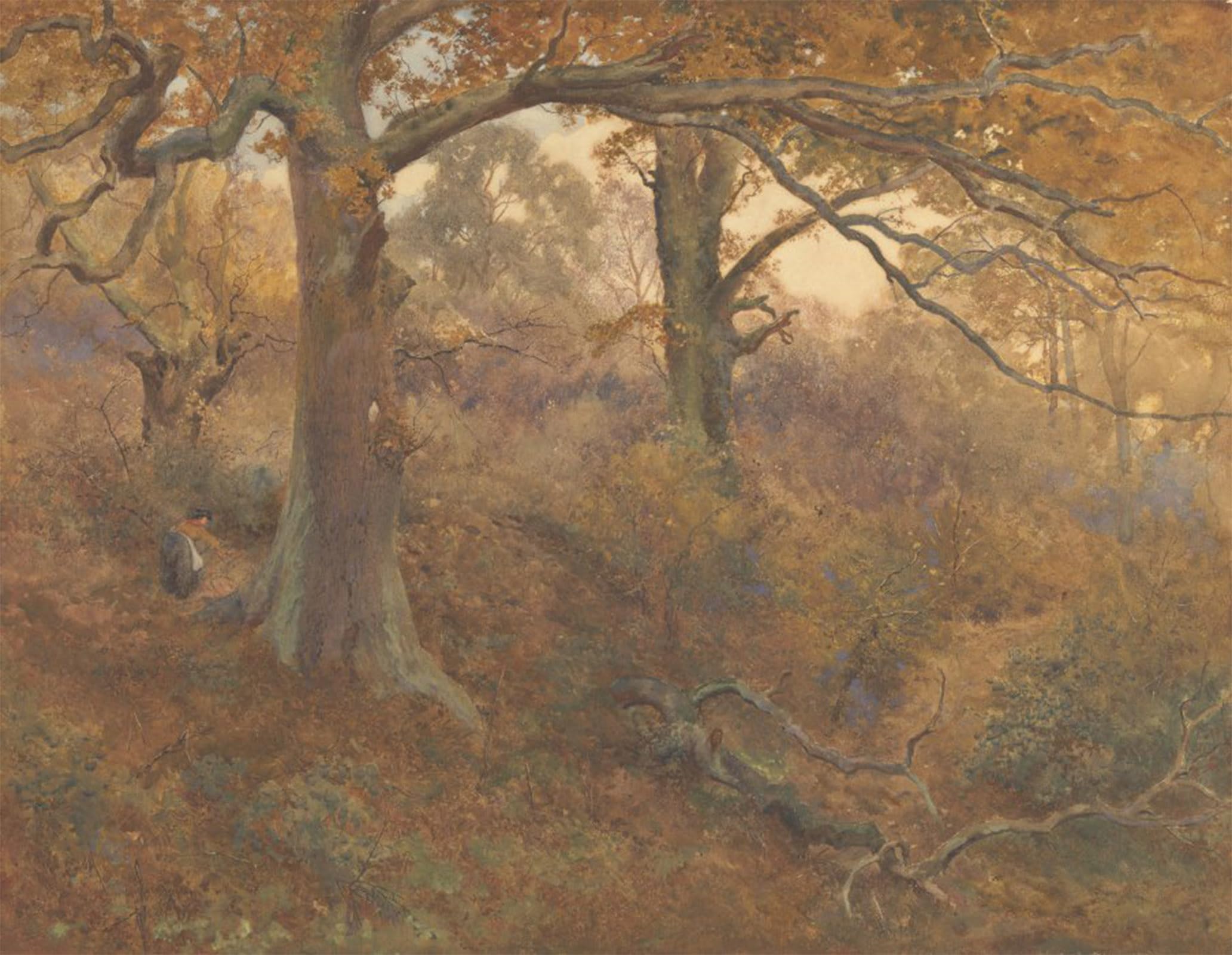 Artxlxxbn No Frame Famous Painting Canvas Artwork Graffiti Print Forest Landscape By William North Portrait Canvas Image For Home Decor 60X90cm