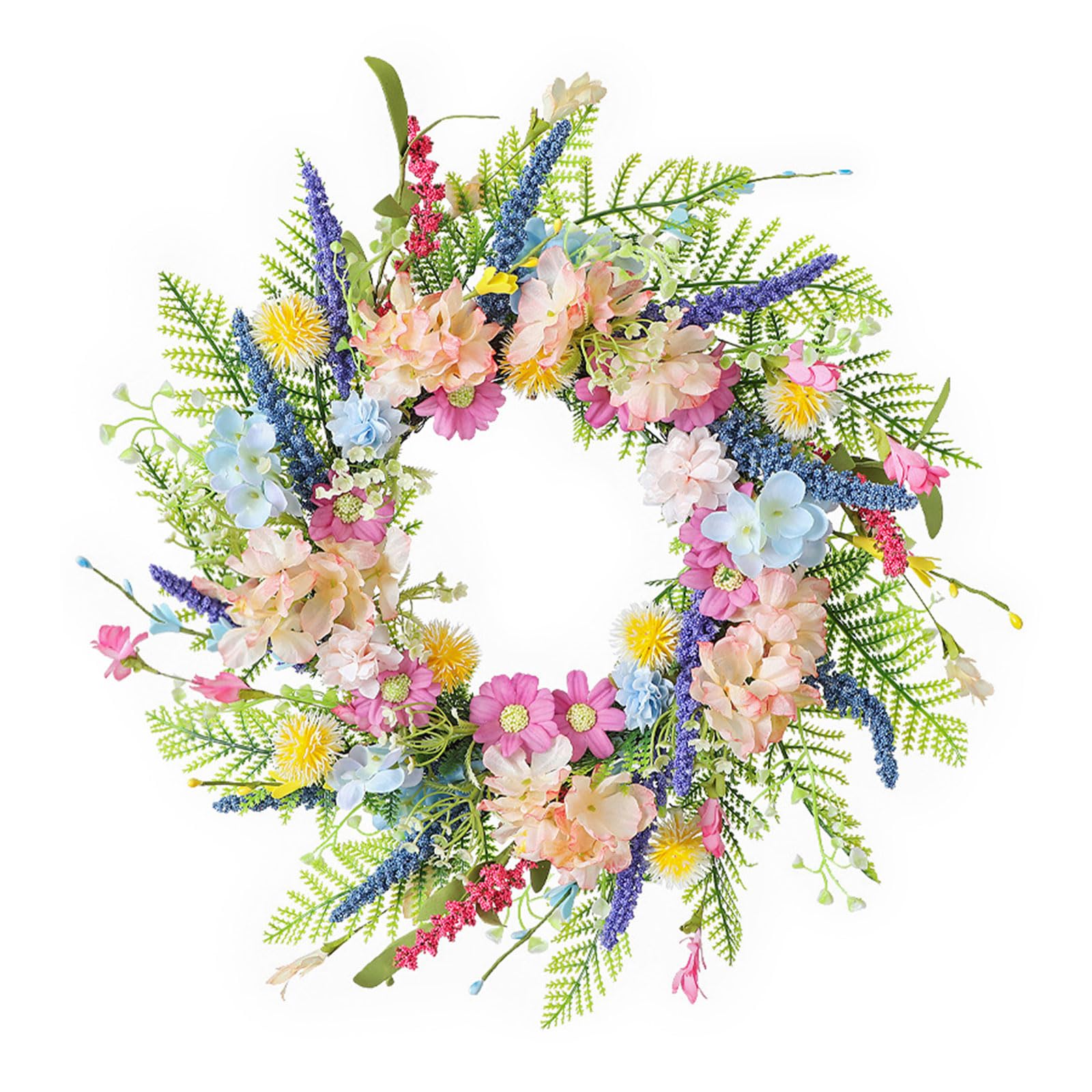 Silk Flower Wreath Perfect for Door Wall Seasonal Holiday Decorations and Event Hanging Ornament Artificial Flower Wreath