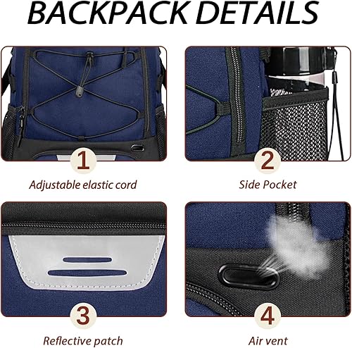 Miniatura 4 de LARIPOP Basketball Bag,Basketball Backpack with Shoe Compartment and Ball Holder,Sport Bags for Soccer,Volleyball,Gym,Travel