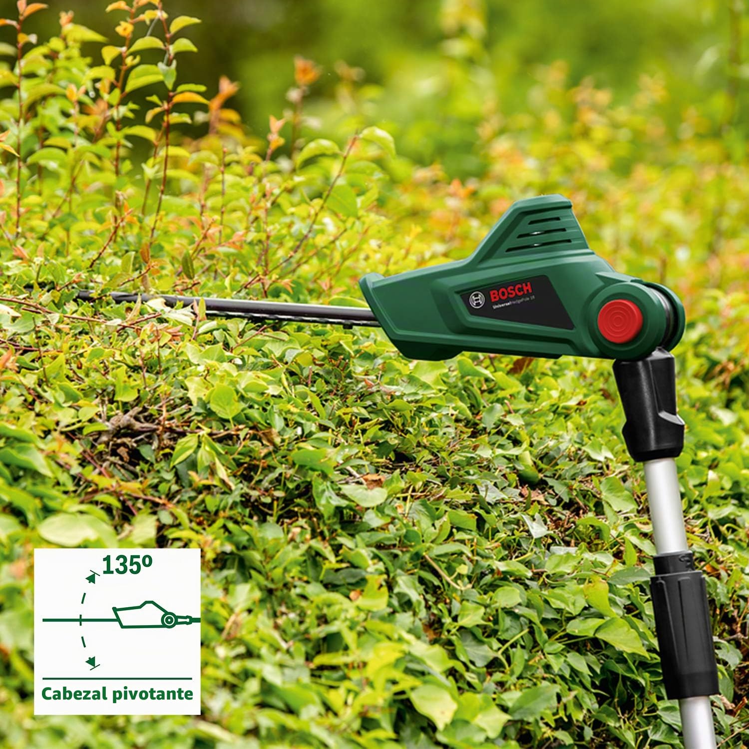 Bosch Tijeras cortasetos telescópicas a batería UniversalHedgePole 18 (1 batería, sistema de 18V, en caja)