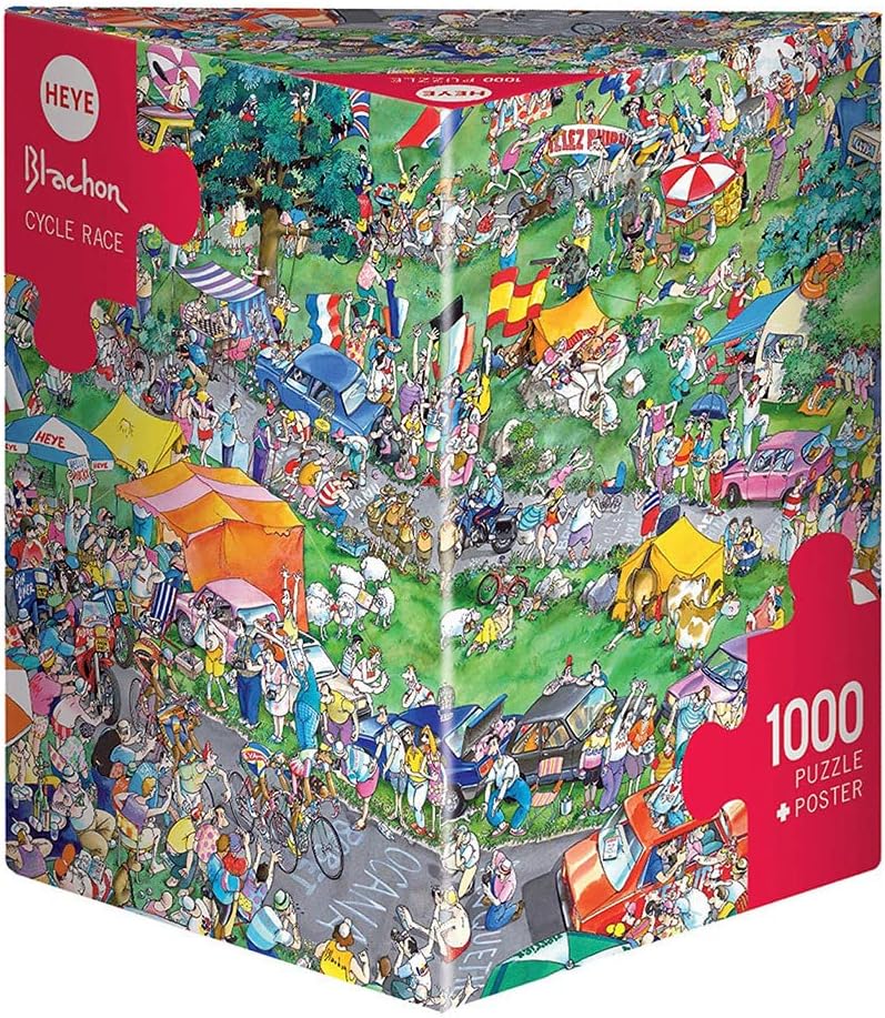 Heye Puzzles - Triangular, 1000 Pc - Cycle Race, Blachon