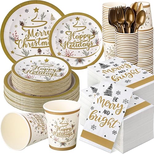 Sinmoe Juego de 400 piezas de vajilla desechable de verano para 50 invitados, estrellas de mar, conchas de mar, platos de papel y servilletas de