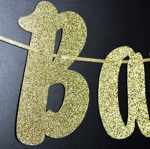 Miniatura 4 de Pancarta de banderines con purpurina de “Mi Bautizo”, para decoración de bautizo, primera comunión (dorado)