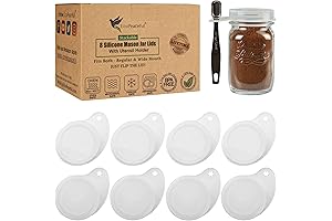 8 Silicone Mason Jar Lids Protect Your Mason Jar with Our Unbreakable,...