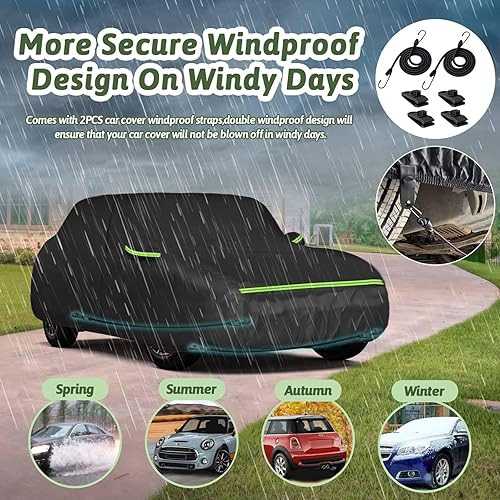 Miniatura 4 de Cubiertas de coche para Mini CooperCooper SHardtopConvertible 2 puertas 2002-2025, cubierta completa para auto Cooper impermeable 210T para todo