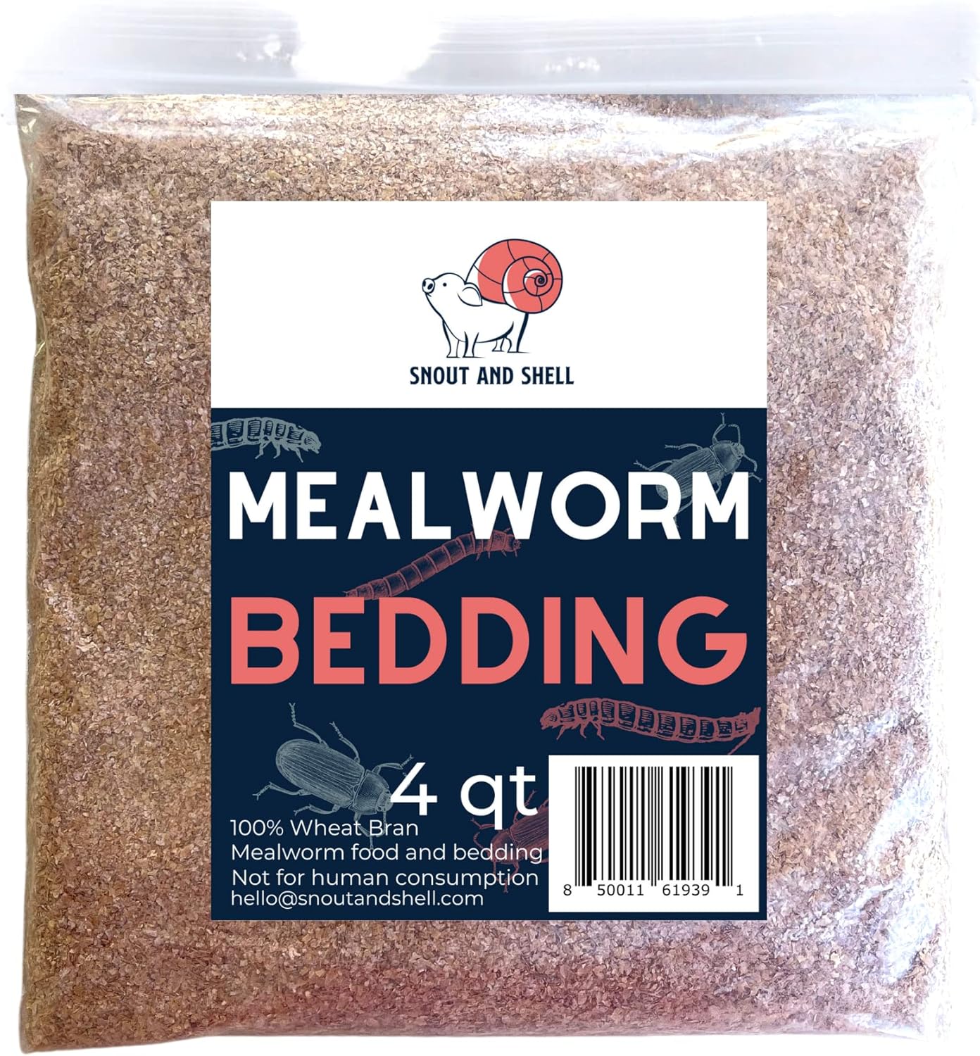 Snout and Shell Mealworm Wheat Bran Bedding and Food
