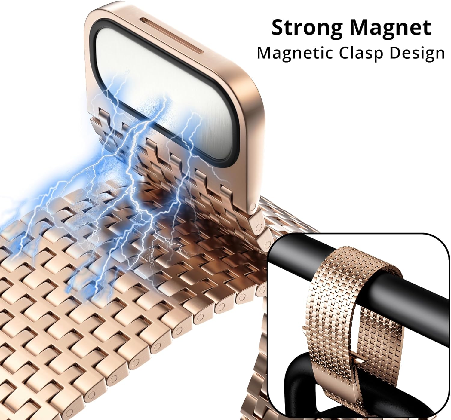 LULULOOK Milanese Mesh Loop Compatible with Apple Watch Band 49/46/45/44/42/41/40/38mm for Men Women, Stainless Steel Magnetic Buckle Strap for iWatch Ultra 3/2 Ultra Series 11 10 9 8 7 6 SE 5 4 3