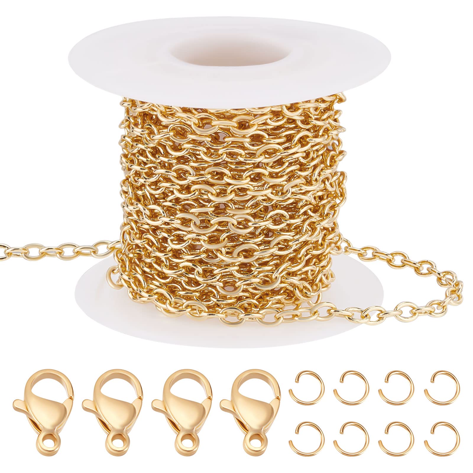 Chiusure A Moschettone In Oro 18K - Set 18 Pezzi Per Gioielli Fai Da Te