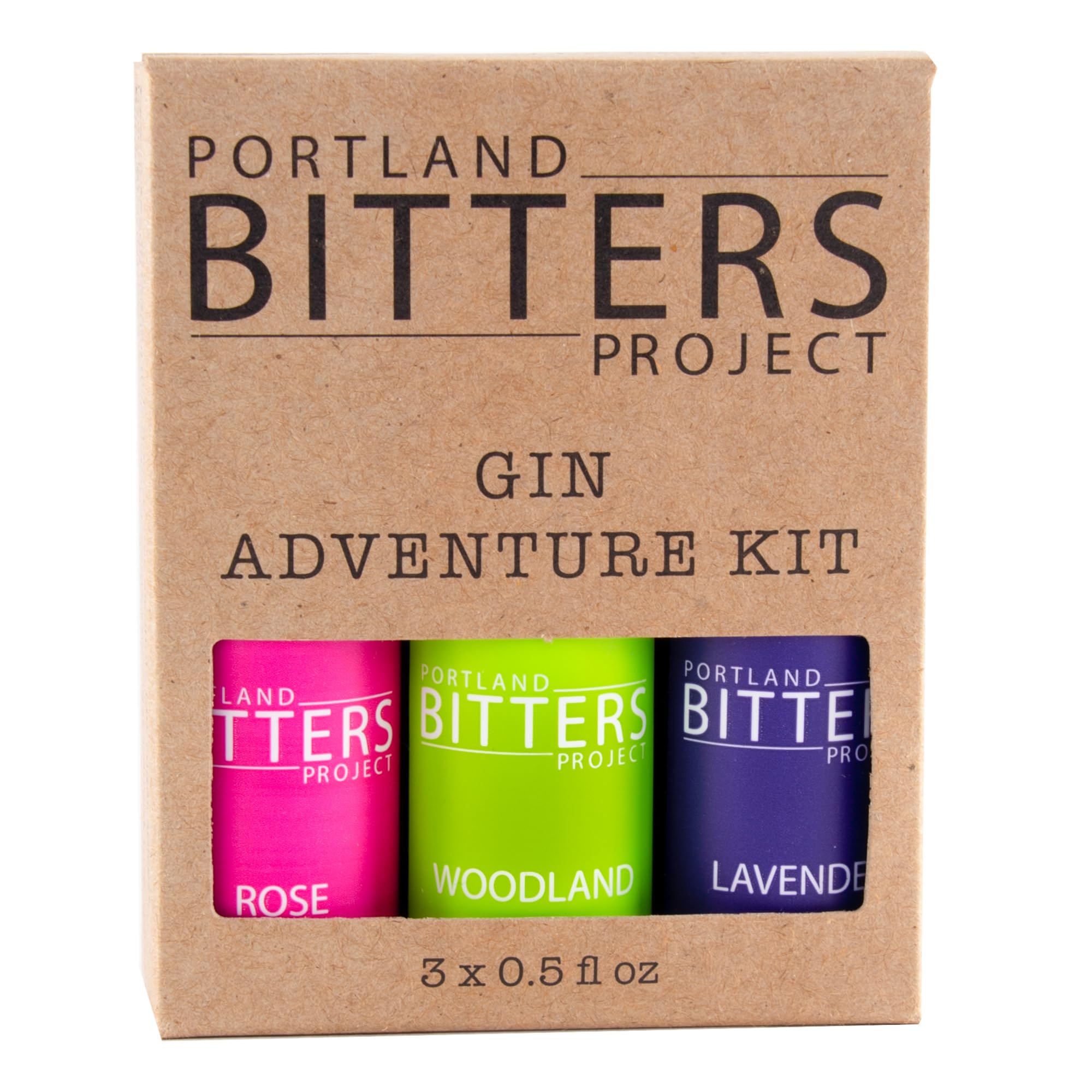 Portland Bitters Project Gin Adventure Kit – Concentrated Bitters with Layered Flavors Made from Organic, Wild Crafted, Therapeutic Grade Whole Botanicals to Elevate Drinks & Cocktails – 1.5 fl oz