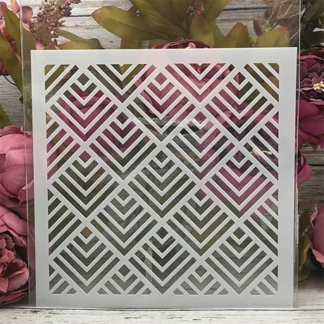 Reusable Stencils for Painting,20x20cm Hive Hex Texture Stencils for Painting on Wood,...