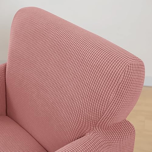 Vista 54 de MIFXIN Fundas para sillón de banquete, funda suave y elástica de jacquard con brazos, elástica antideslizante, funda de sofá, protector de muebles