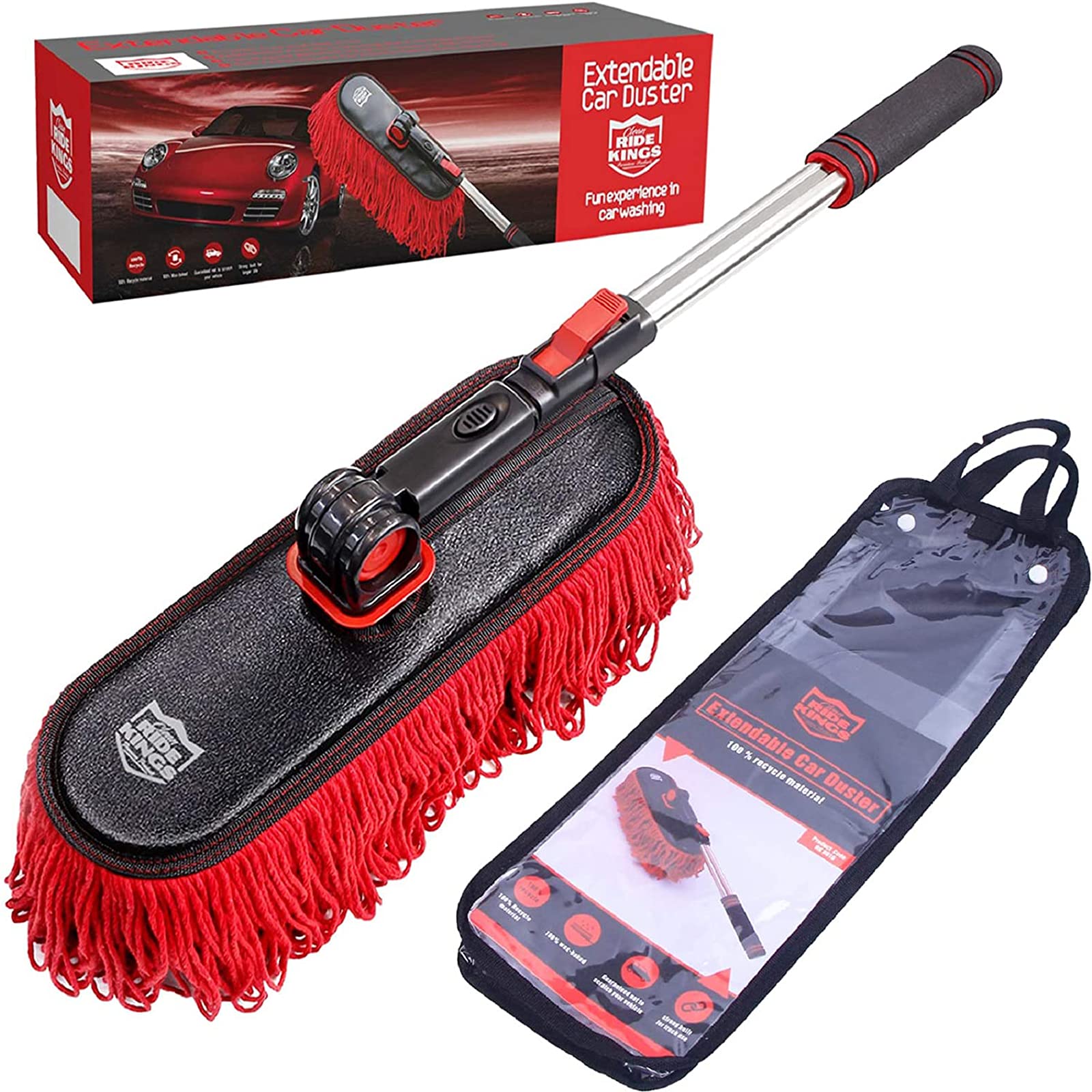Buy RIDE KINGS Car Duster Exterior Scratch Free,Car Dust Brush with