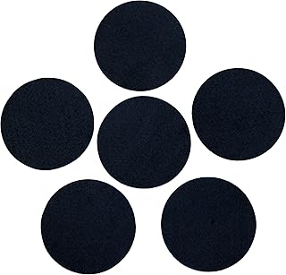 Black Adhesive Felt Circles: Variety of Sizes: 2”, 3”, 4” or 5" Wide; Die Cut Felt Stickers for DIY Projects & Professional Craft Finishing (Single Package of 20, 3 Inch Circles)
