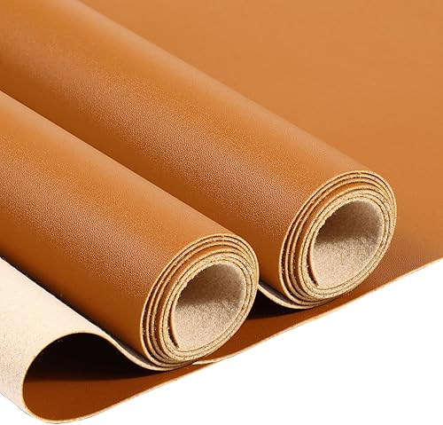 Butarfe Cuero sintético para tapicería de 2 yardas, 0.039 in de grosor, vinilo de grado marino, 54 x 72 pulgadas, hojas de piel sintética suave,