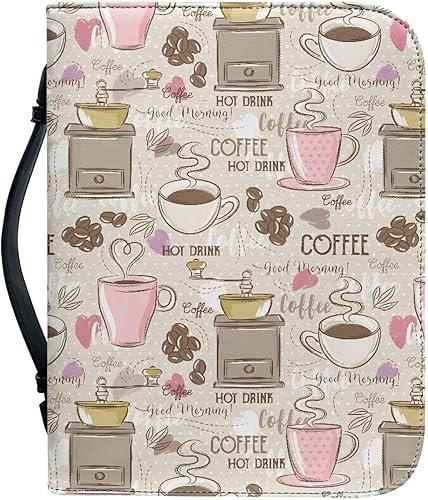 Funda para la Biblia, bolsa de estudio, funda de cuero para la Biblia con asa, funda de transporte impermeable para la Biblia para mujeres y hombres