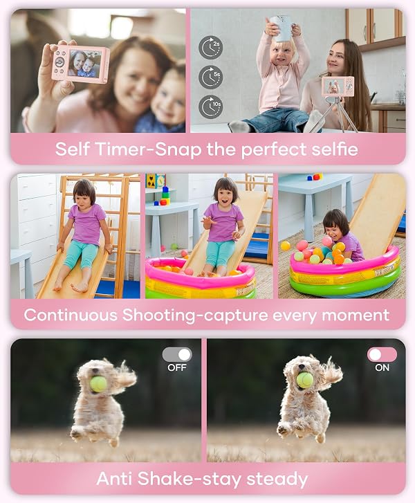 Digital Camera, 56MP, FHD 1080P Point & Shoot Camera, 32GB SD Card by WONNIE - Used condition - Image 5