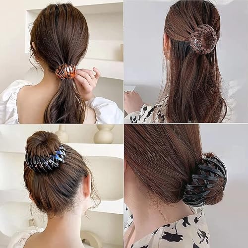 Miniatura 7 de DUTIKA 7 horquillas de placa de nido de pájaro perezoso, clip expandible para coleta de caballo, clip para el pelo de nido de pájaros, accesorios de