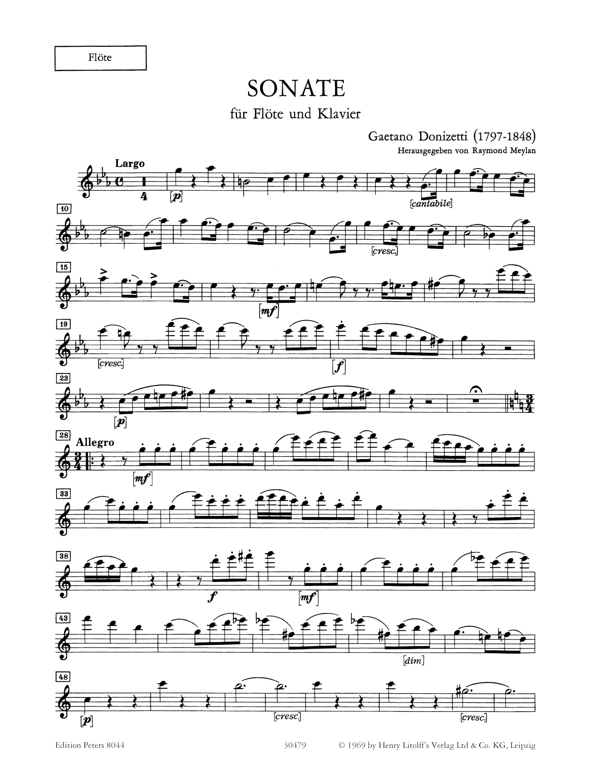 Donizetti Sonate, Flauto e pianoforte.