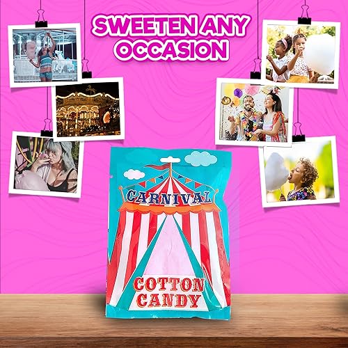 Miniatura 8 de Caramelo de algodón sirena (envueltos individualmente) de sandía, piña, arándano -