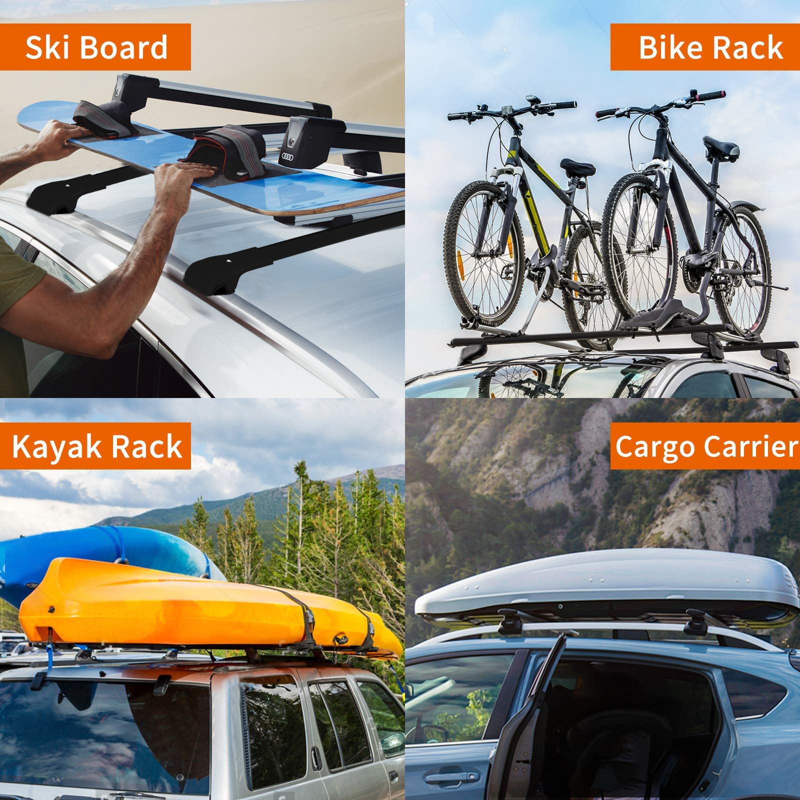 Auxko Car Cross Bars Roof Racks for 2015 2016 2017 2018 2019 2020 2021