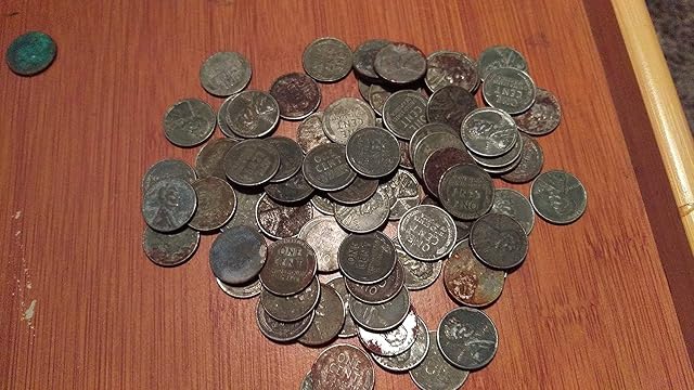 Full Roll of 1943 circulated steel pennies by US Mint