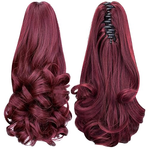 Miniatura 2 de Extensión de cola de caballo, extensiones de cabello con clip de garra de 12 pulgadas, extensiones de cabello corto y rizado, extensión de cabello