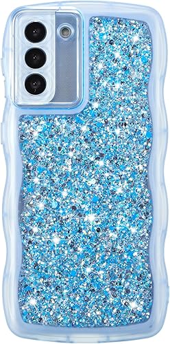 Miniatura 40 de ZTOFERA Funda protectora para Samsung Galaxy A14 4G/5G de 6.6", ondulada, con brillantina de estrella, poliuretano termoplástico transparente, suave