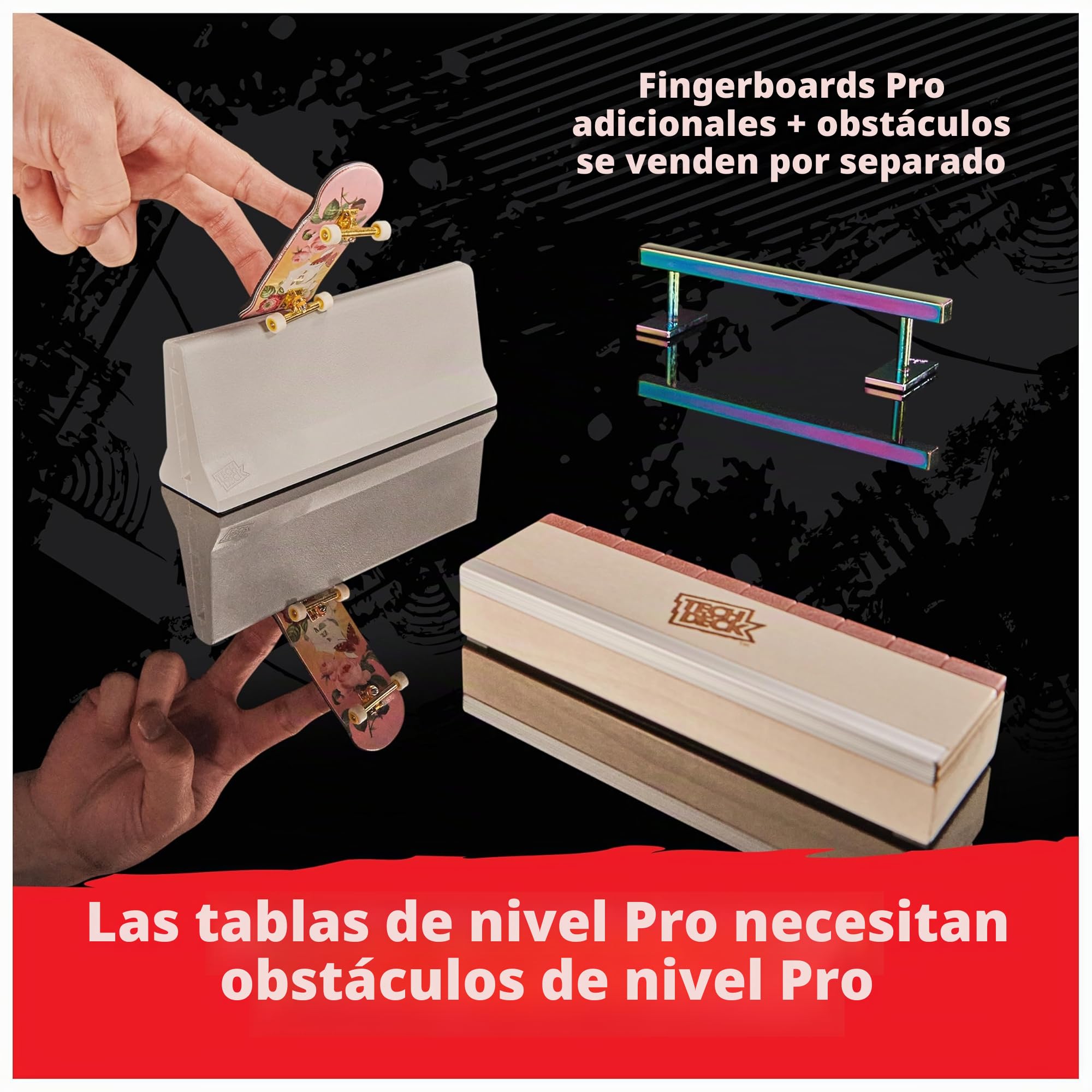 Tech Deck, Primitive Pro Series - Tabla de Dedos con Pantalla de Almacenamiento, diseñada para Profesionales; Mini patinetas auténticas, Juguetes para niños a Partir de 6 años
