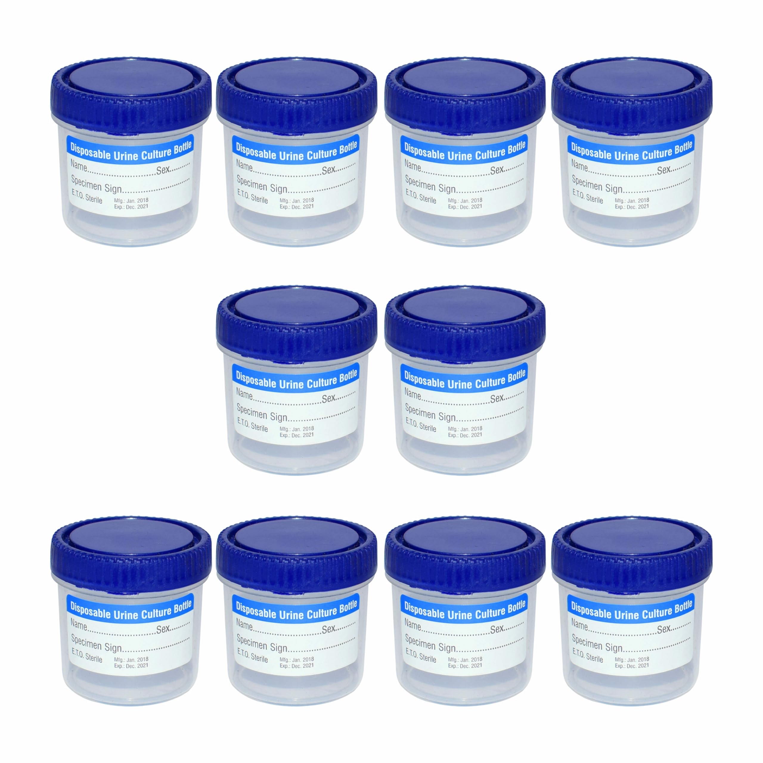 Bello Polypropylene Urine Sample Container 50ml With Lid Leak Proof Pack of 10pcs for school collage chemistry lab laboratory (B0D3Q3KSTN) Amazon Price History, Amazon Price Tracker