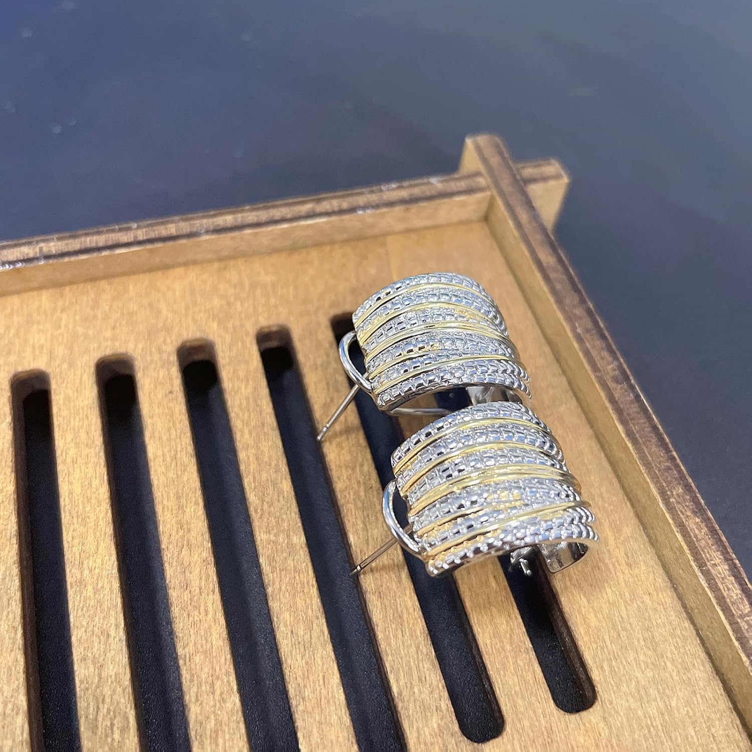 Designer Jewelry Antique Intertwined Crossover Earrings Inspired Fashion Twisted Cable Wire Statement Studs for Women Gift - Image 9