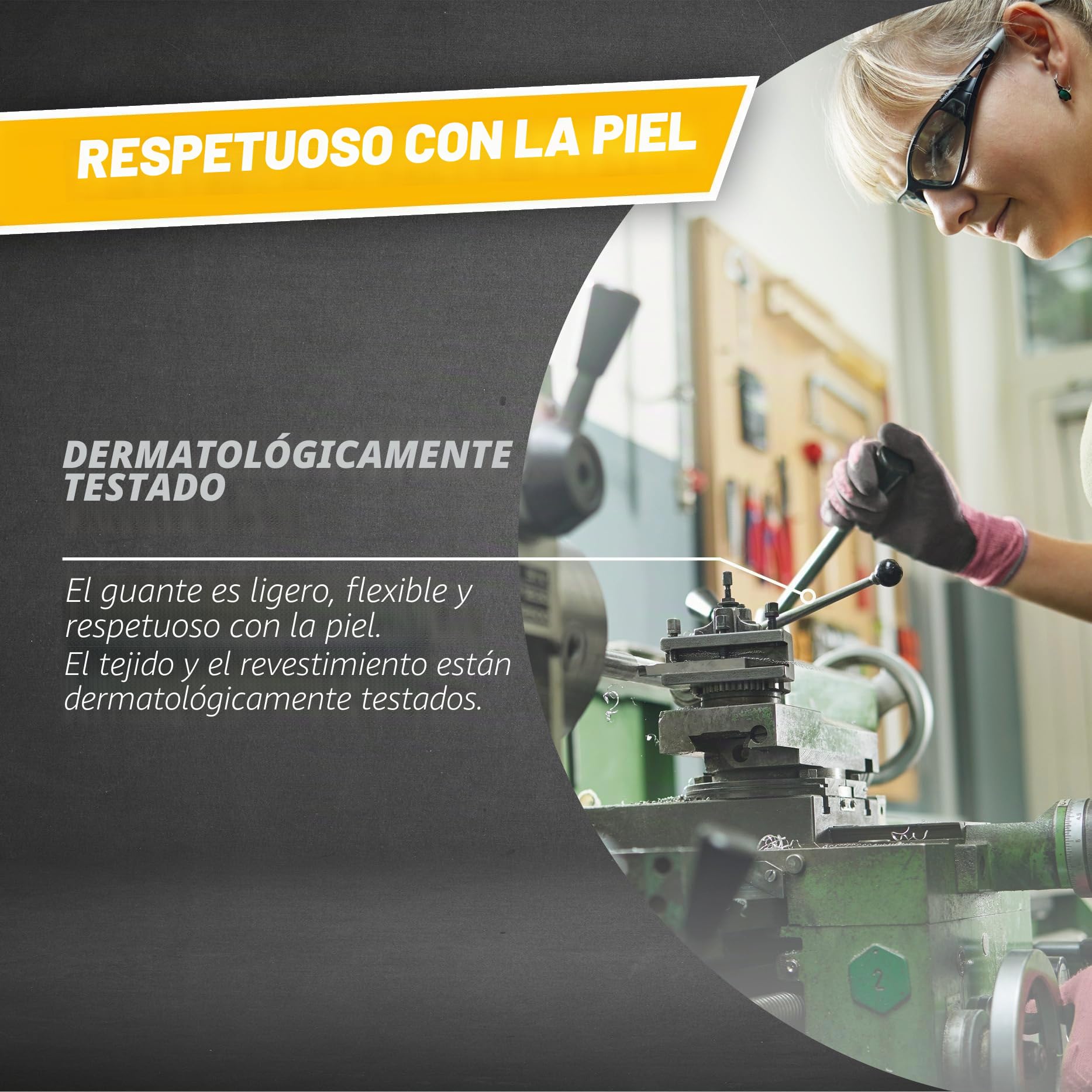 Gebol Multi Flex Lady | Guantes de trabajo con revestimiento de nitrilo y puntos | Guantes de nitrilo dermatológicamente probados | Guantes de jardinería con agarre para mujer | Talla XS (Gr 6) |