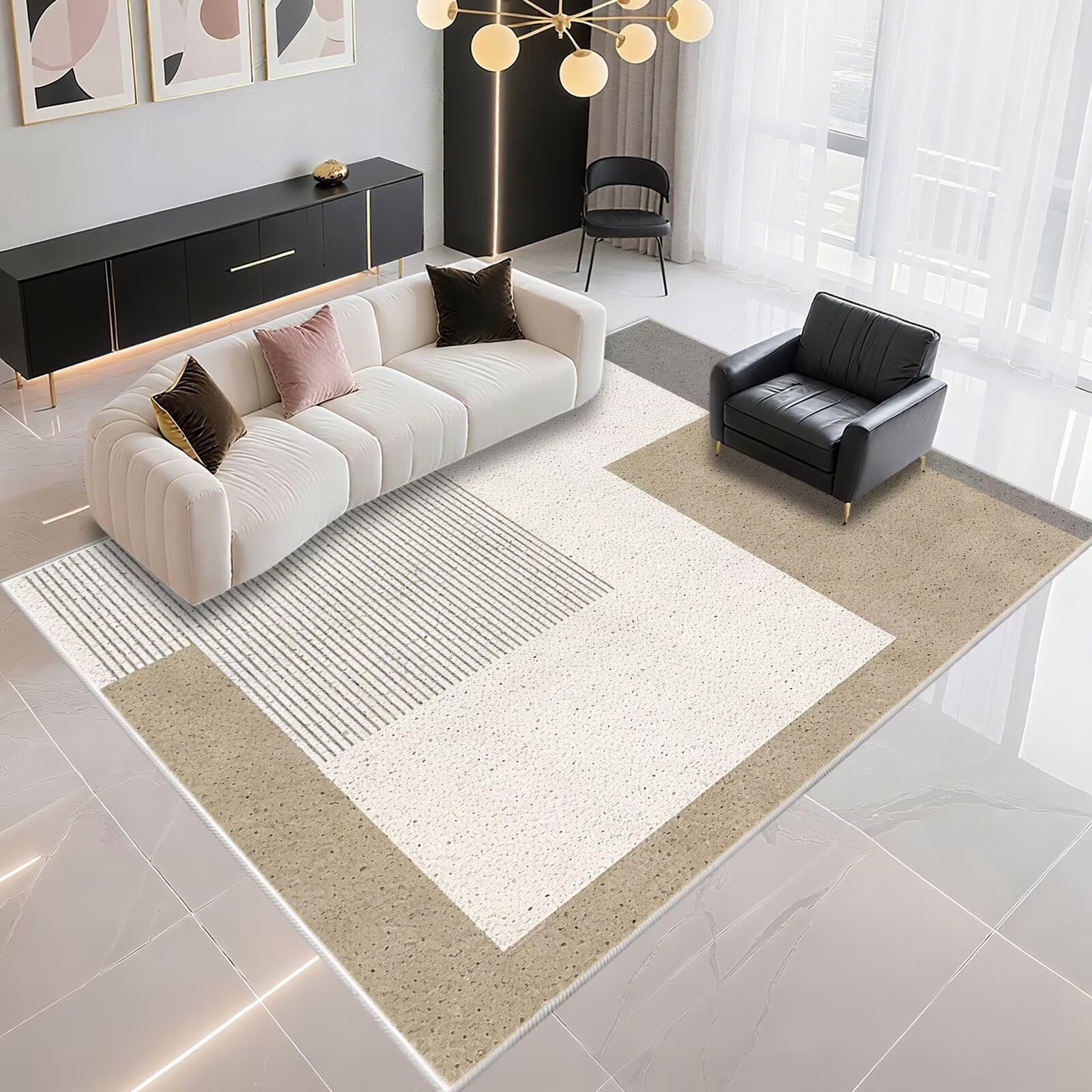 Tapis résistant gris pour protéger le sol de la cuisine et du couloir
