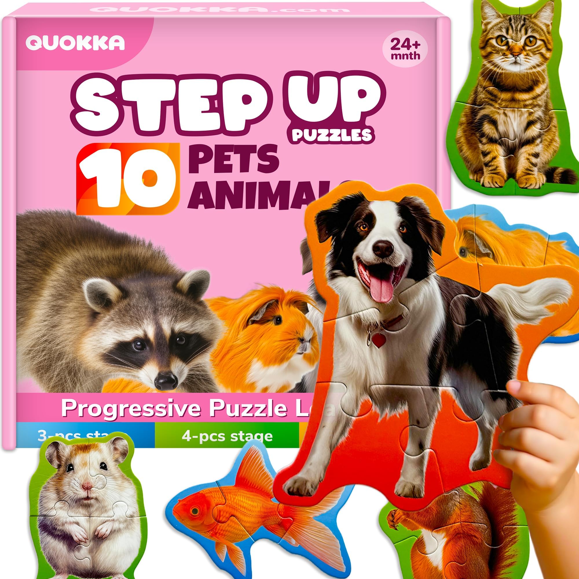 Step Up Puzzles for Kids Ages 3-5 - Realistic Toddler Puzzles Ages 2-4