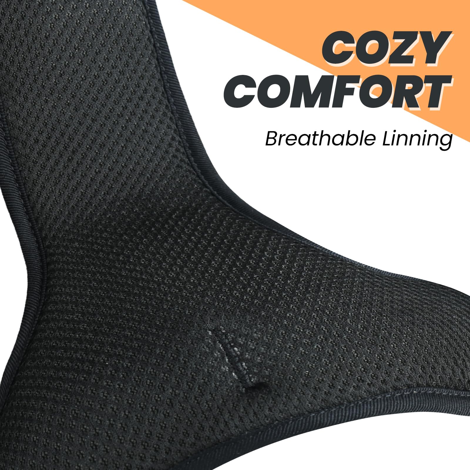 VIVAGLORY Dog Harness Easewalk No Pull Dog Harness with Handle Front Clip & Back Clip for Training Walking Lifting, No Pull Adjustable Easy On Padded Comfortable for Pet, L, Orange - Plain - image 5