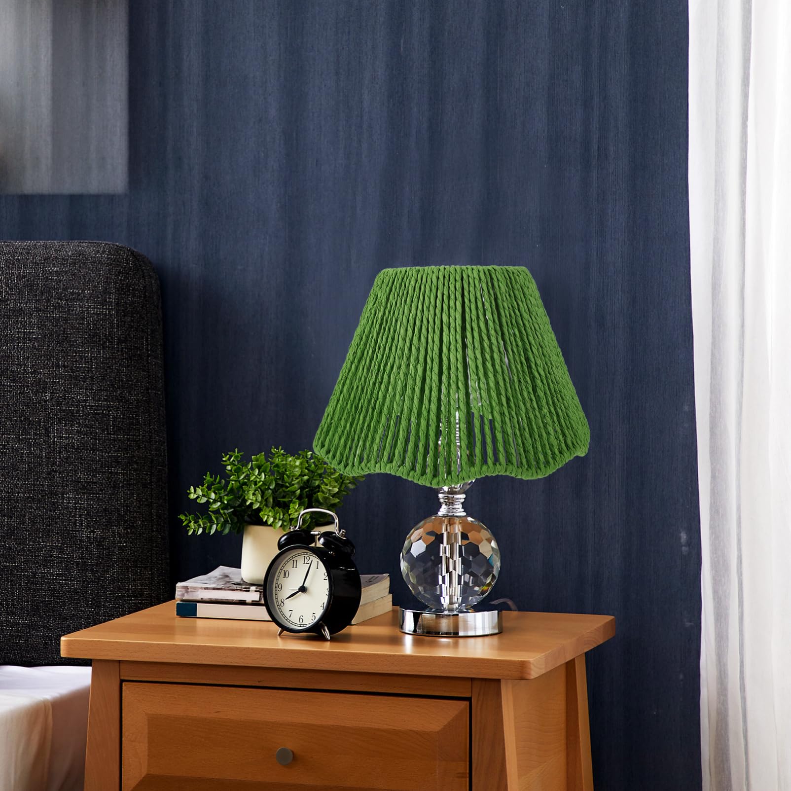 Kichvoe Abat-jour Corde De Papier Tressé Pour Lampe De Table Design Élégant Décoration Intérieure Pour Chambre Et Salon Comme Pour Crémaillère